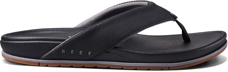 Reef men's cushion flip flops with supportive footbeds and memory foam straps