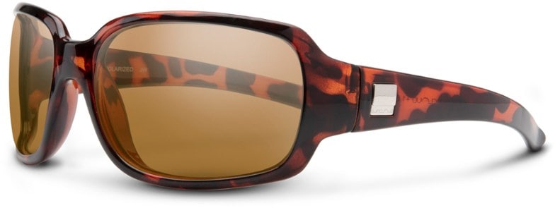 Suncloud Cookie polarized sunglasses for women worn outdoors showcasing oversized fit and rose tint lenses