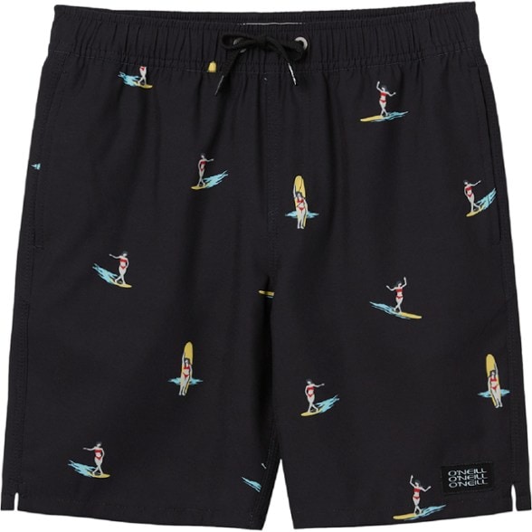 Kids' swim trunks with adjustable waistband in vibrant color, front view, perfect for summer swimwear
