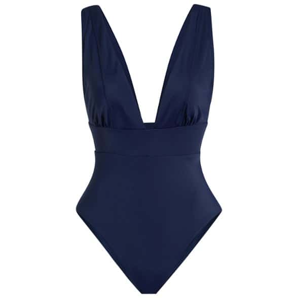 Front view of the Mykonos women's one-piece swimsuit with supportive support