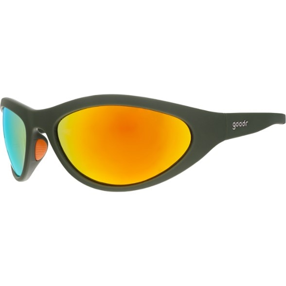 AeroShade Sports Sunglasses in action during a morning run, showcasing their wraparound style.