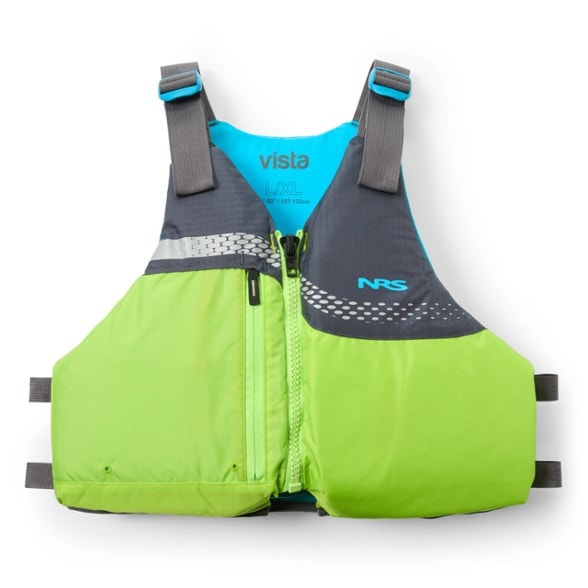 VistaFloat Paddling Life Jacket worn by a beginner paddler on calm waters