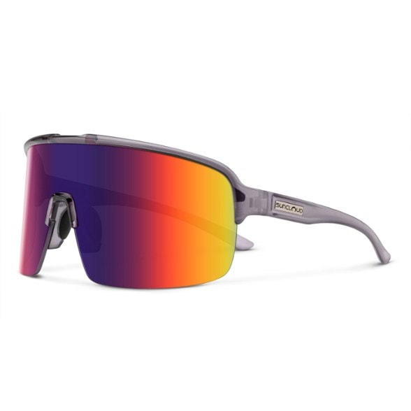 Amplify polarized sports sunglasses in action during a trail run