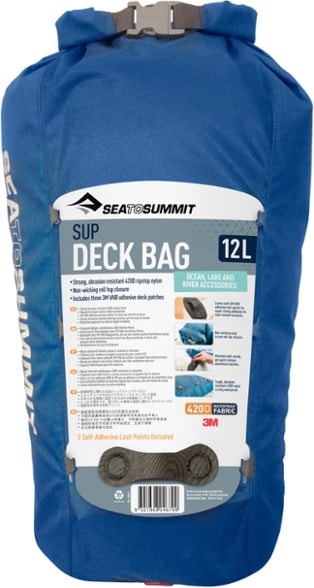 SUP Deck Bag attached to a stand-up paddle board