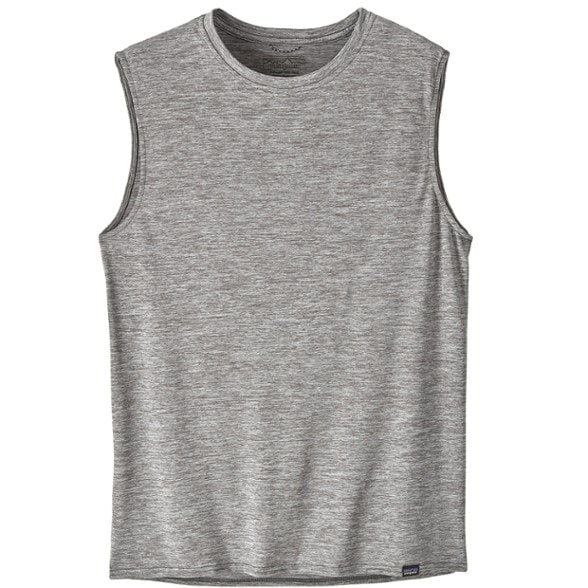 Patagonia Capilene Cool Daily sleeveless shirt laid flat, showcasing minimalist design