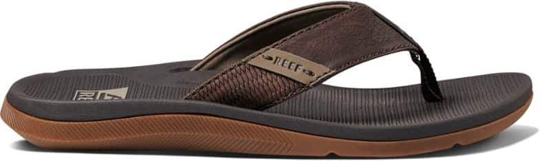 Santa Ana men's flip flops with high arch support and textured bamboo-inspired footbed