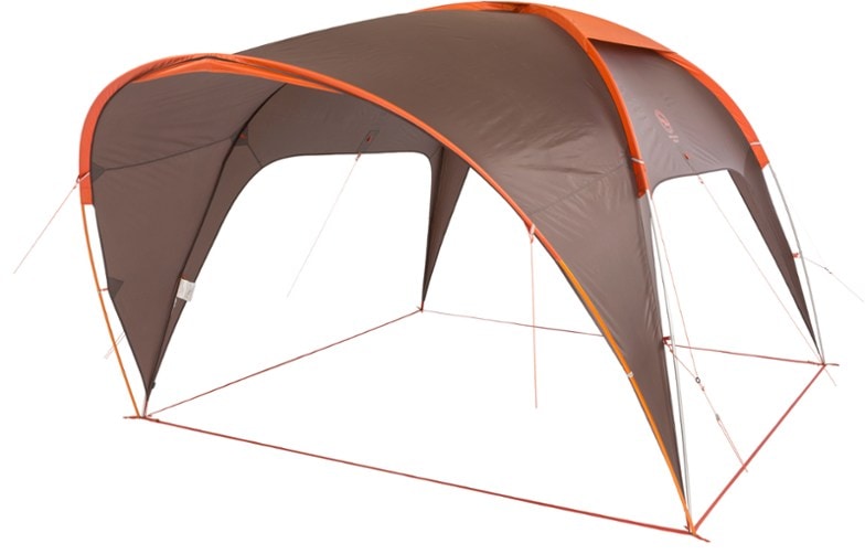 Big Agnes Sage Canyon Shelter Deluxe setup with camp kitchen