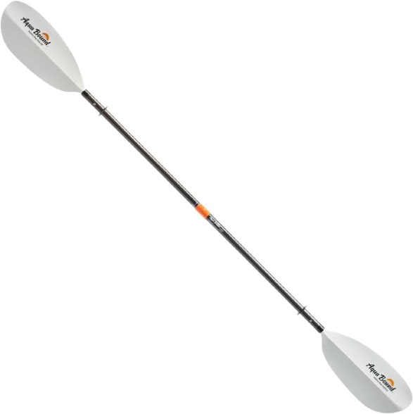 Aqua Bound Manta Ray Hybrid kayak paddle in high-angle stroke position