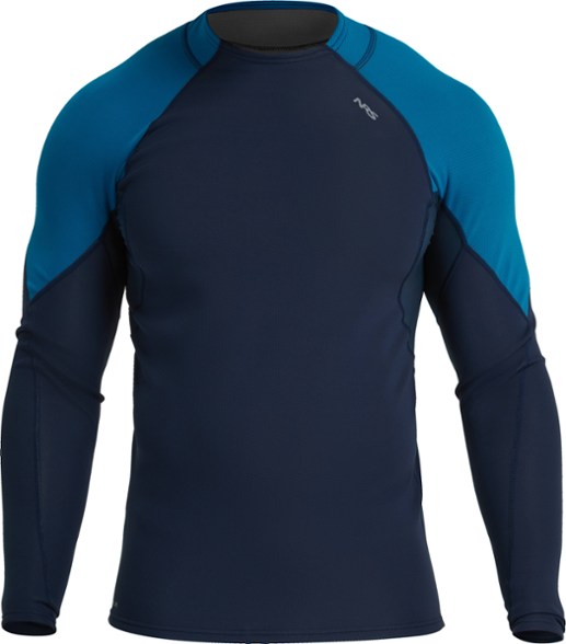 HydroSkin Titan 0.5 shirt on male model paddling in cold water