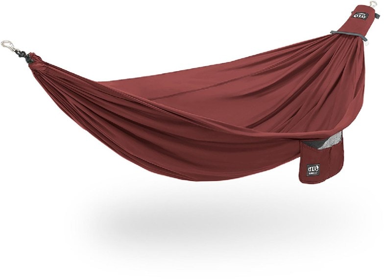 Close-up of the TechNest hammock fabric showing recycled nylon texture