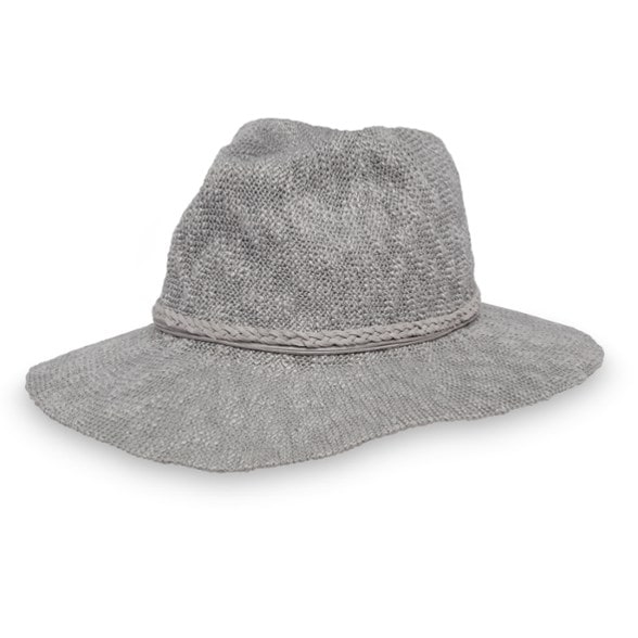 Sunset Boho Flow Women's floppy brim hat displayed in a sunny outdoor setting.