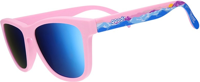Angle view of the Great Smoky Mountains Adventure Polarized Sunglasses, showcasing their unique design and UV protection.