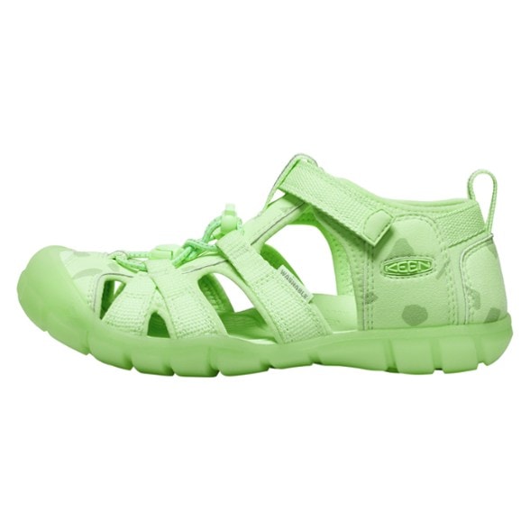 Close-up of Seacamp II CNX kids' sandals showing adjustable straps and secure fit