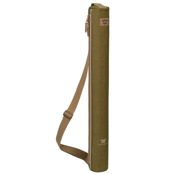 TrailTube cooler sling hanging from a backpack with six cans inside, perfect for outdoor accessories lovers