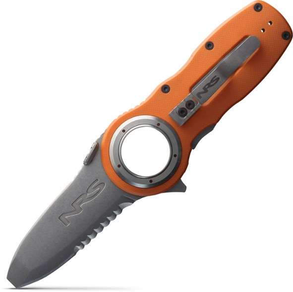 VersaCut Folding Knife open, showing the stainless-steel blade and partially serrated edge