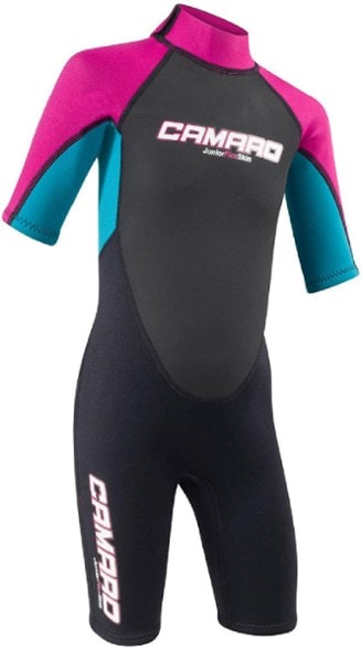 Flex Revo shorty wetsuit for kids - side view showcasing flexibility and comfort.