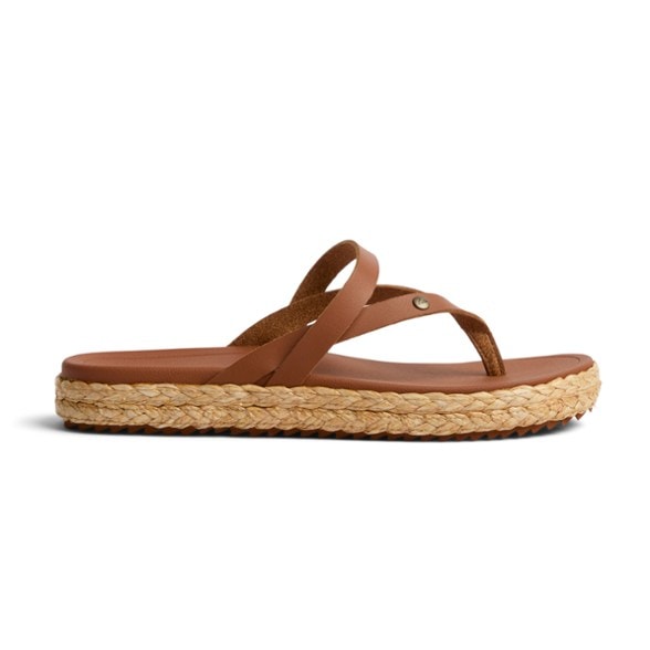 Coastal Chic women's flip-flops with raffia detailing, perfect for summer outings