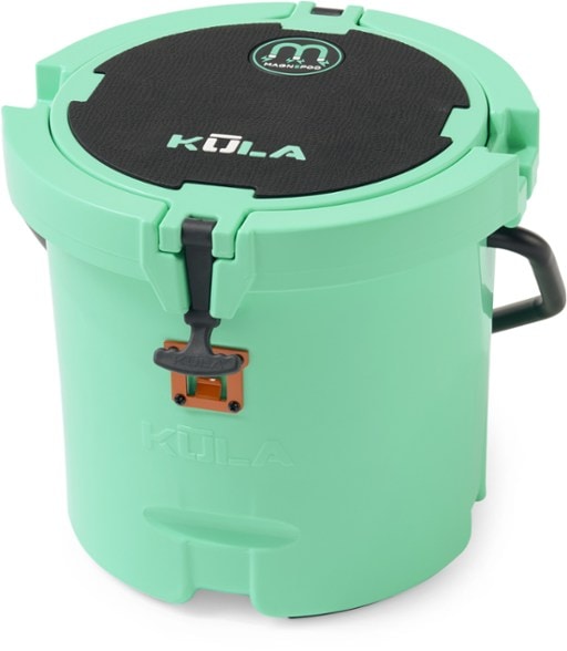 KULA 5 MAGNEPOD cooler shown on a paddle board, demonstrating its portability and functionality.