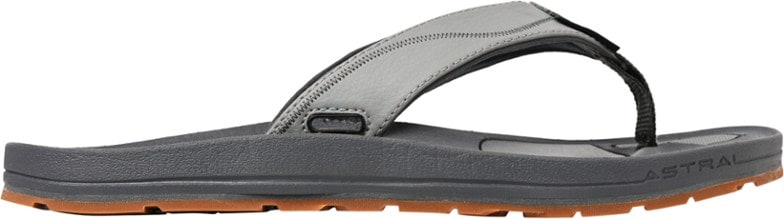 Image of Filipe men's flip flops showcasing the cushioned uppers in a natural setting