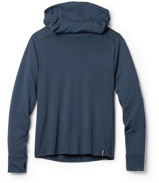 Patagonia Kids' Quick Dry Hoody in action by the river, highlighting its sun protection features.