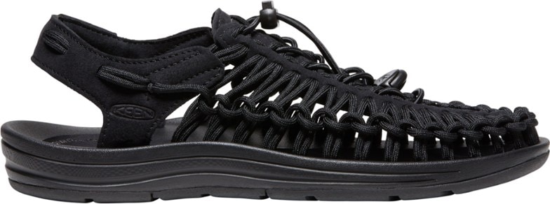 Side view of UNEEK women's sneaker sandals with recycled cords and supportive midsole