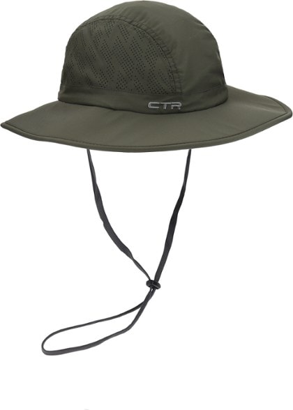 TerraShield UPF 50 Hiking Sun Hat worn by hiker on mountain trail