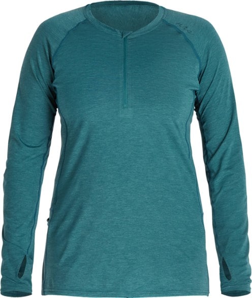EcoLite Women's sun shirt showing the front view with quarter-zip neckline.