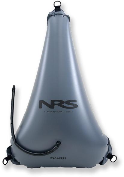 Kayak stern flotation bag installed in whitewater kayak showing full inflation