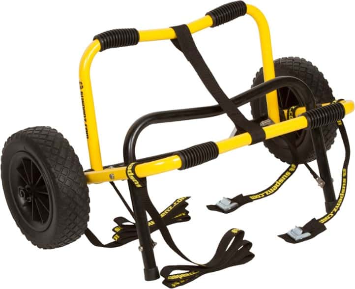Heavy-duty kayak cart with airless tires for easy boat transport