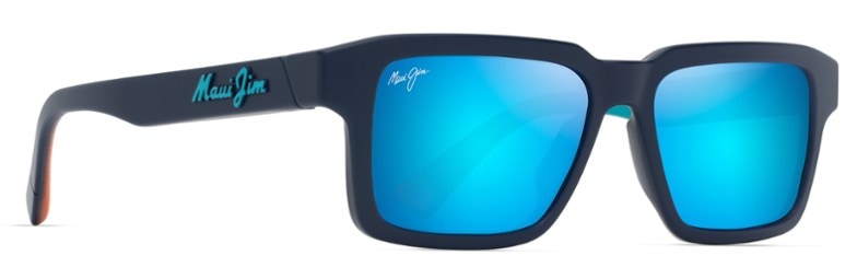 Front angle of Kahiko men's sunglasses showing retro square frame and UV protection lenses.