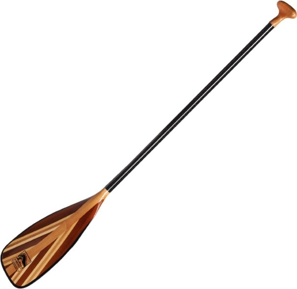 Sunburst 11° bent shaft paddle in use on calm lake