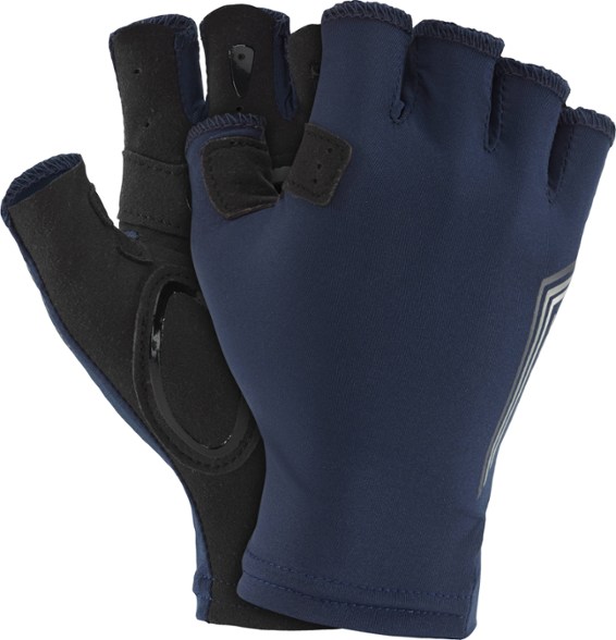 Men's boating gloves showcasing open-finger design and silicone grip for paddling.