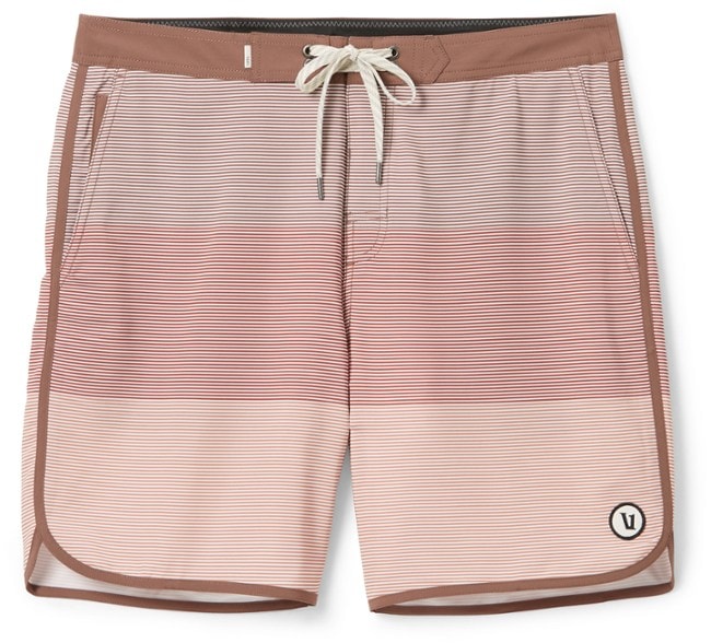 Men's vibrant board shorts featuring quick-dry fabric and zippered pocket