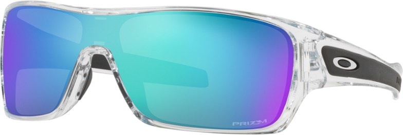 Side view of Oakley Turbine Rotor high-performance sunglasses showcasing its sleek design and toric lens curvature.