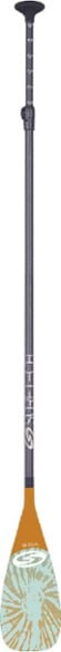 Aleka 86 adjustable carbon SUP paddle angled view showcasing its lightweight design