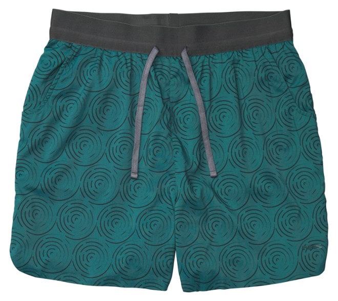 Front view of Beda Retro Women's Board Shorts showcasing the lightweight fabric and elastic waistband.