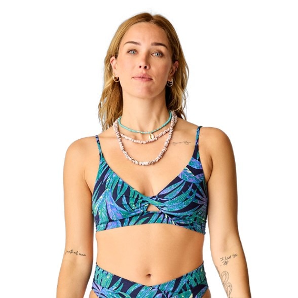 Elba women's swimsuit top with adjustable straps, perfect for beach lounging.