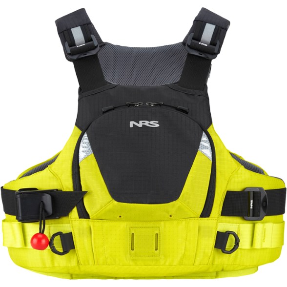 NRS Vector PFD in action during whitewater paddling