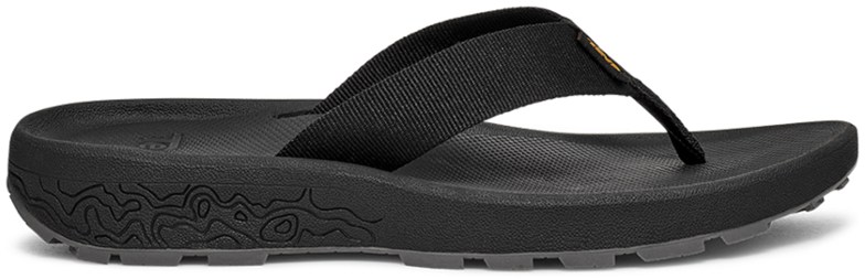 Close-up of Hydratrek EcoGrip flip-flops showing textured topsoles for water traction