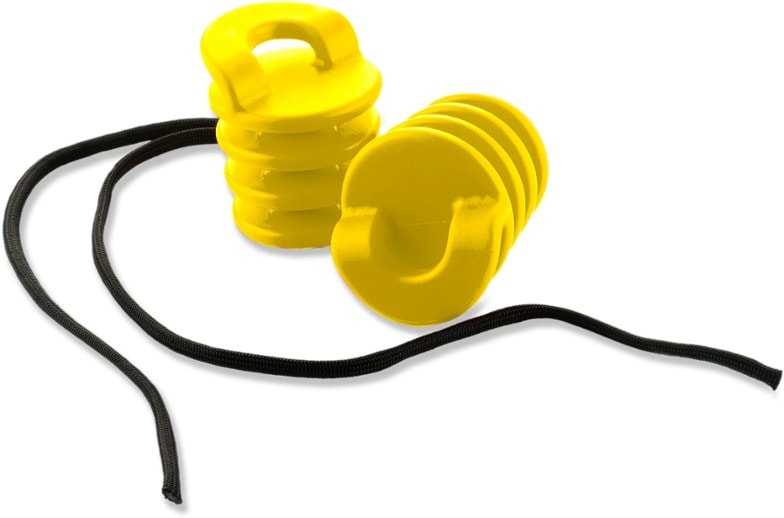 OceanKayak DryRide Scupper Plugs in use, keeping the cockpit dry