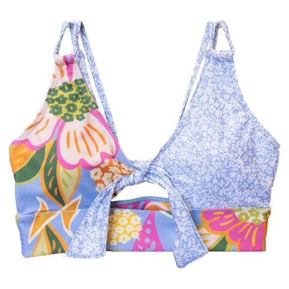 Front view of the Nani Swimwear Adjustable Bralette Bikini Top showcasing adjustable straps