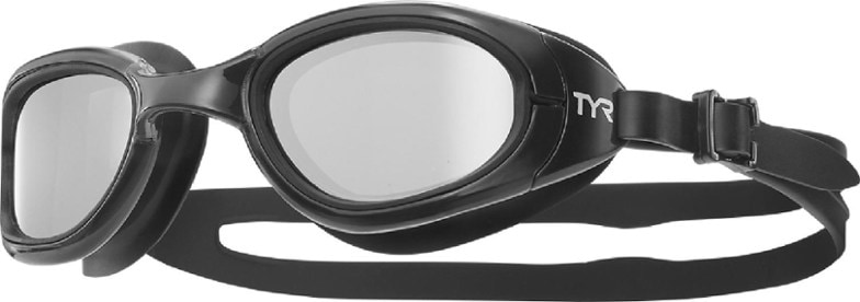 Mirrored swim goggles with UVA protection for triathlon training