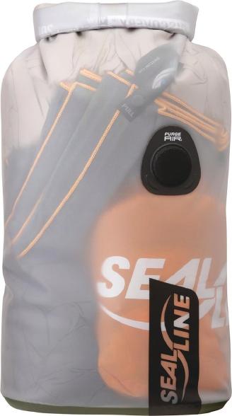 Close-up of the Discovery View waterproof dry bag showing translucent material and sealed roll-top