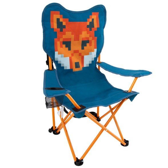 Kids' Adventure Camp Chair with cup holder in use at a campsite