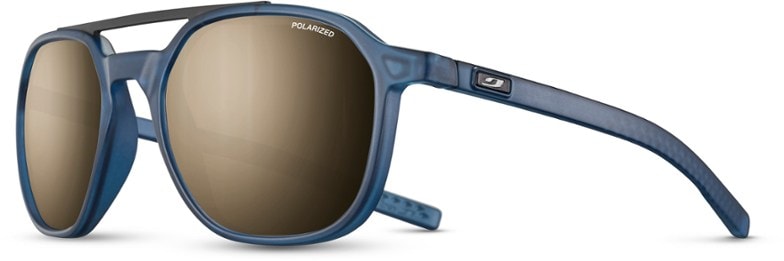 Front view of DriftEdge sunglasses showing double-bridge styling and gray tint lenses—perfect polarized sunglasses for daily driving.