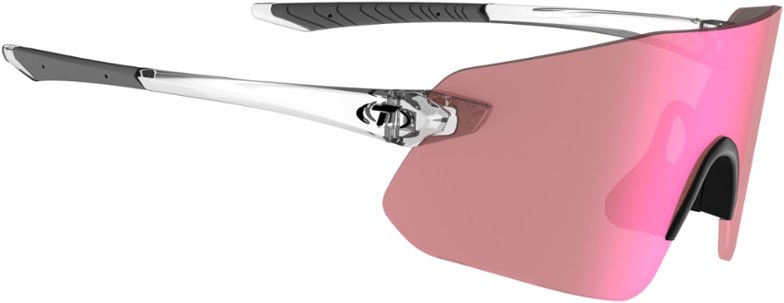 Close-up of Tifosi Vogel SL polarized sports sunglasses on runner during daylight training