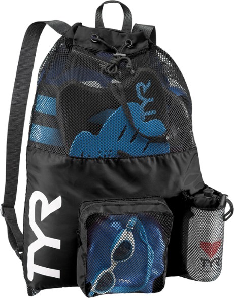 Front view of the TYR Big Mesh Mummy Pack showing mesh vents and spacious main compartment