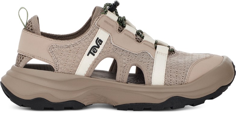 Side view of women's water sandals with closed toe and lightweight design