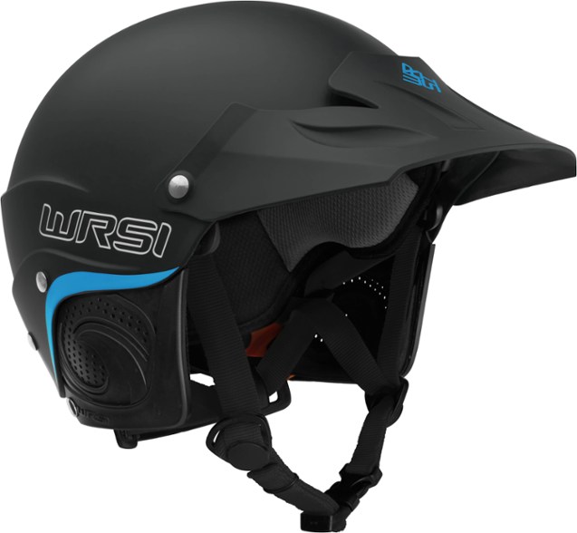 Current Pro kayak helmet showing a side view against water background.