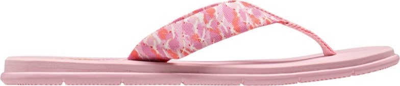 Top view of Helly ShoreFlex women's flip flops highlighting nautical pattern and foam footbeds